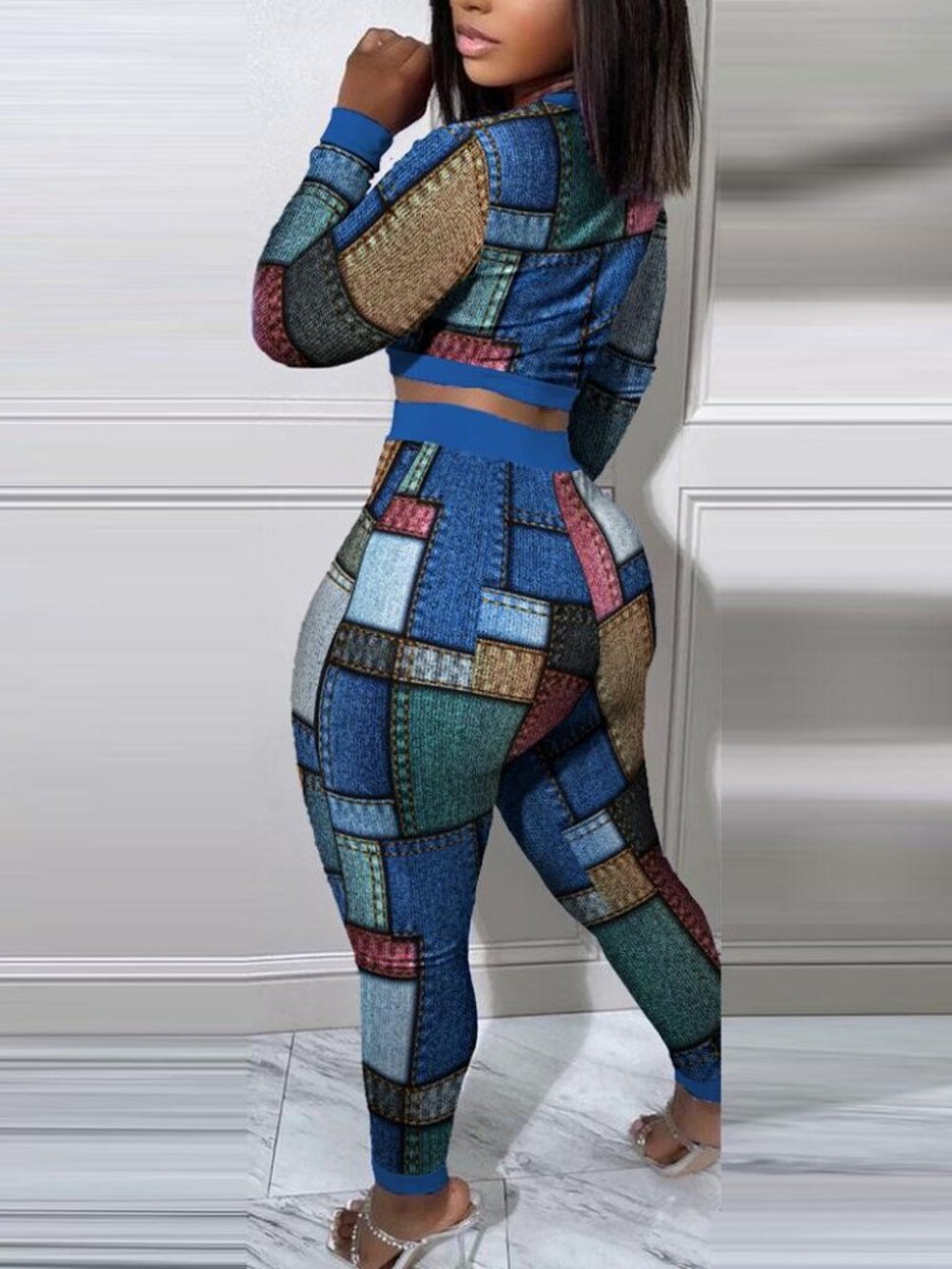 COLOR BLOCK PANTS SET